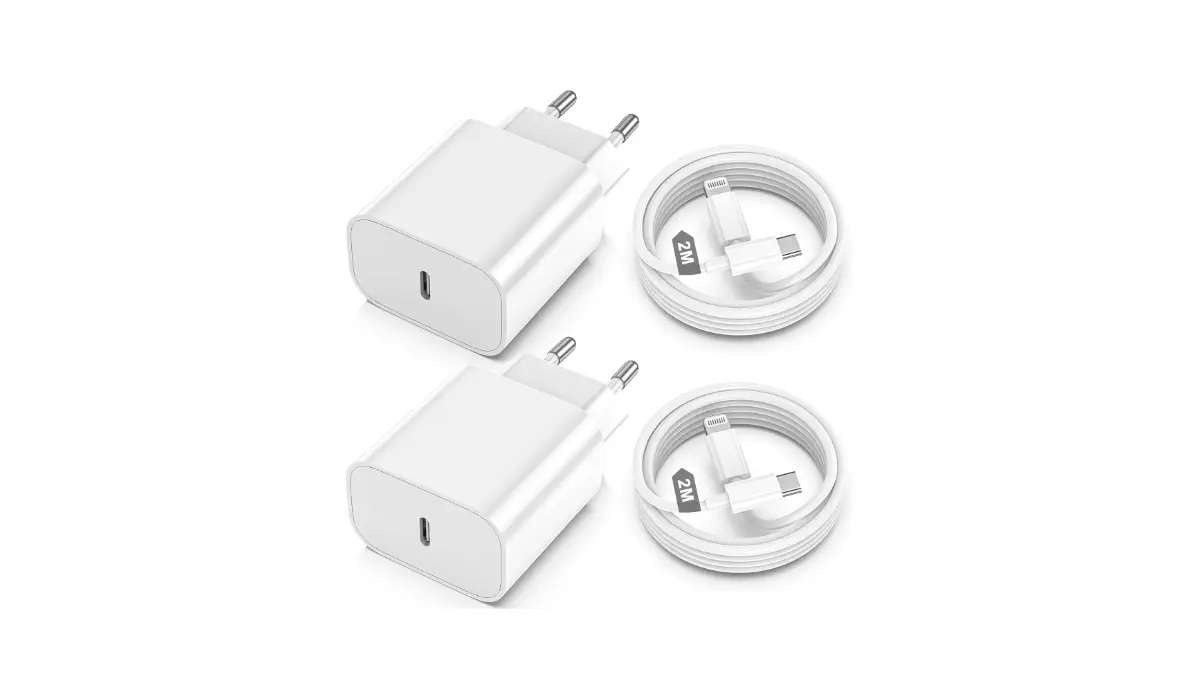 caricatore iPhone, offerta alimentatore lightning, ricarica rapida iPhone, adattatore USB C iPhone, doppio caricatore iPhone, accessori Apple scontati, offerte Amazon tecnologia