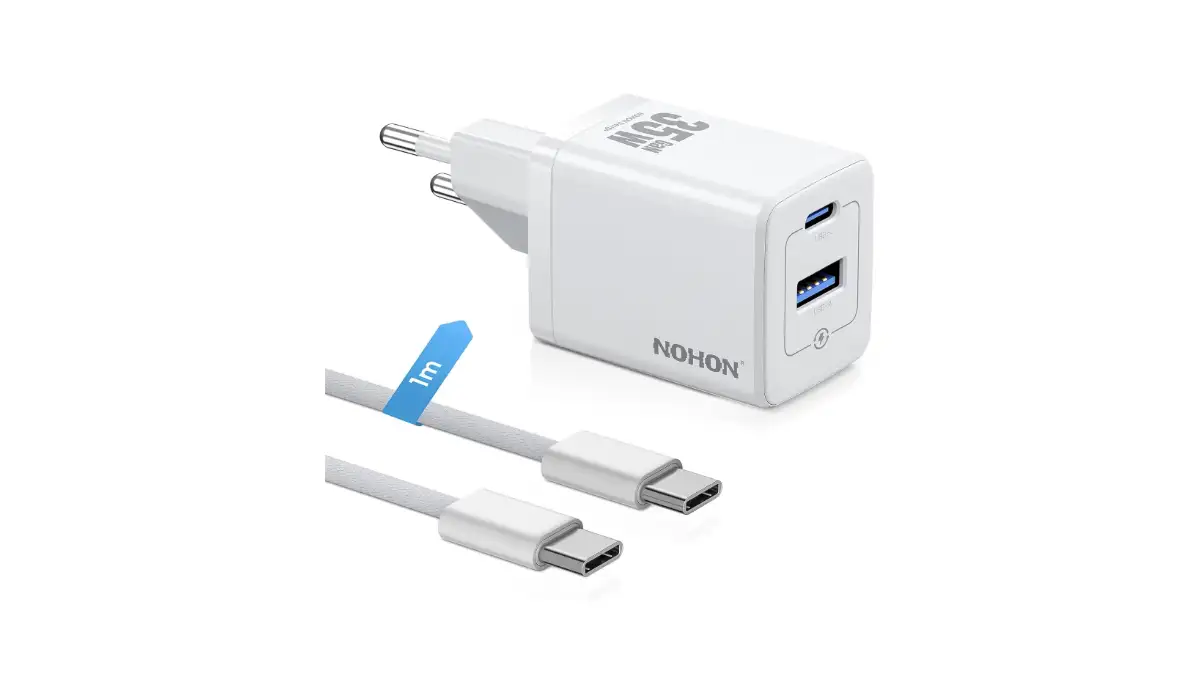 caricatore rapido iphone, alimentatore usb c, caricabatterie 35w, doppia porta usb, caricatore viaggio, sconto accessori iphone, offerta amazon