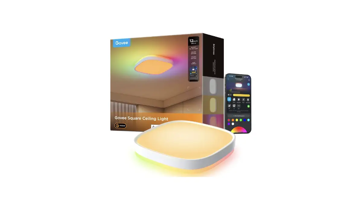 plafoniera smart, lampada Alexa, soffitto RGBIC, lampada Govee, luce Wi-Fi, lampada camera da letto, plafoniera colorata