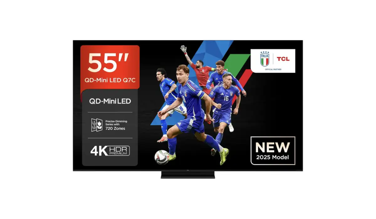Sconto -18% sulla TCL 55Q7C QD Mini LED: qualità 4K HDR Premium con audio Bang & Olufsen