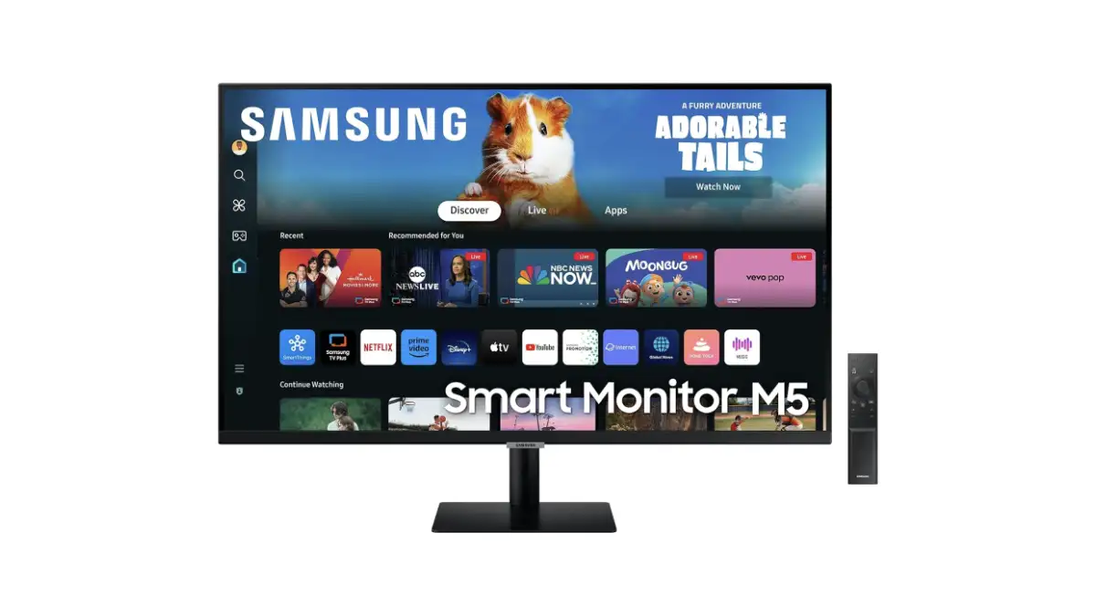 Sconto -13% su Samsung Smart Monitor M5 da 27”: Full HD, WiFi, app integrate, speaker e telecomando a 139,90€