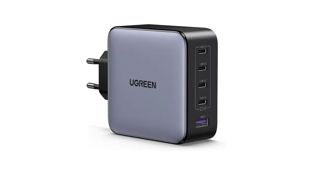 Sconto -7% su caricatore UGREEN Nexode 100W: 5 porte USB-C e USB-A con ricarica rapida GaN a 41,98€
