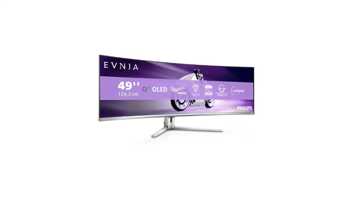 Sconto -12%: Monitor OLED curvo Philips 49” ora a 610,84€