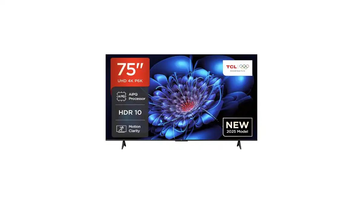 Sconto -35%: TCL TV LED 75P6K 75" 4K HDR con Google TV a 467€